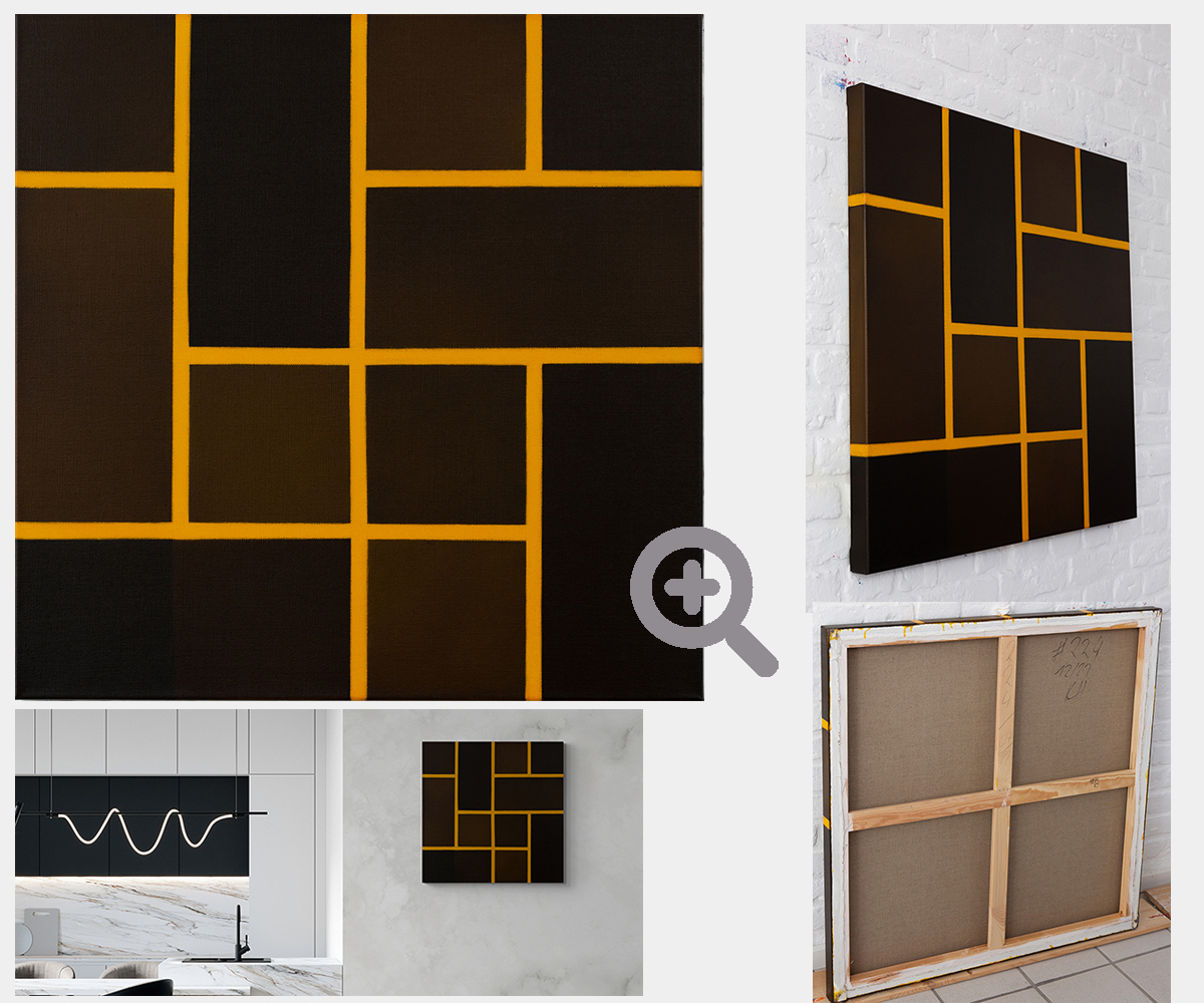 Gemaelde: Streifen Farbfeld minimalistisch KH#224