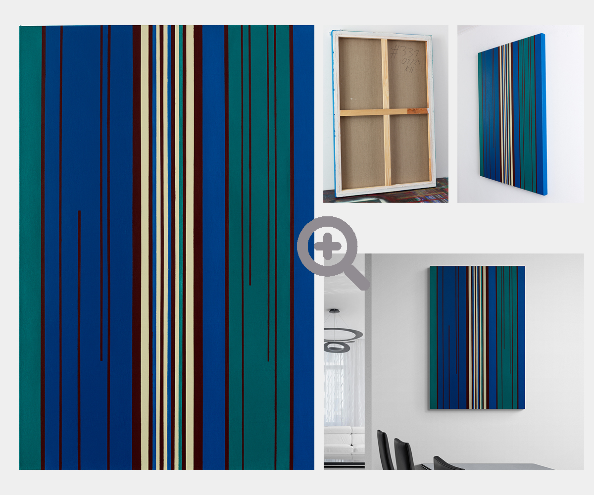 Gemaelde: Streifen konstruktiv Farbfeld minimalistisch KH#331